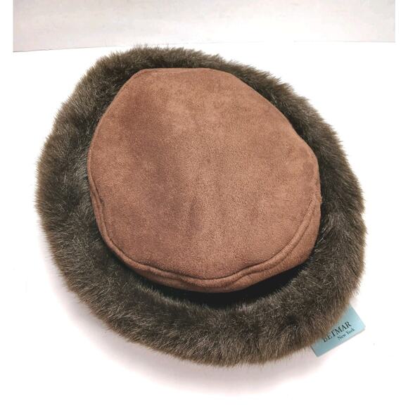 Betmat VTG Women's Fux Fur & Suede Luxury Hat New With Tags - Picture 2 of 4